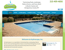 Tablet Screenshot of hydroscapeinc.com